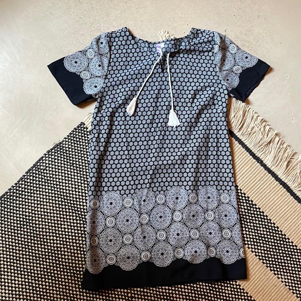 Notch Neck Dress with Ties